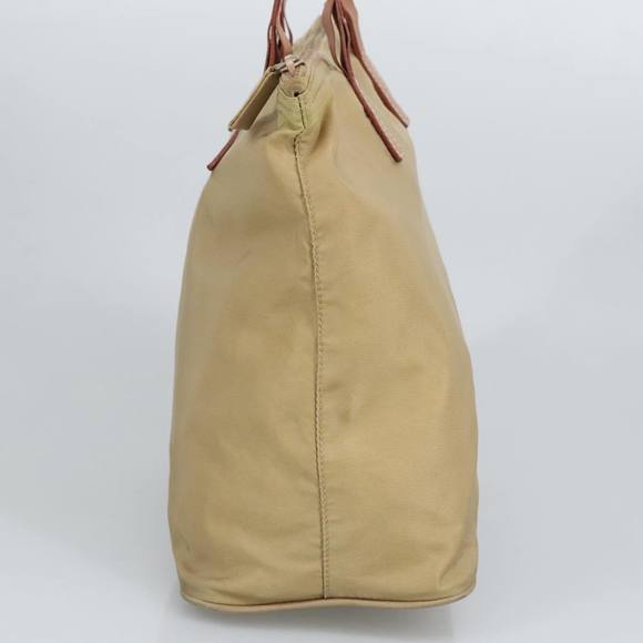 PRADA Hand Bag Nylon Beige Silver Auth 97427 - Picture 3 of 16